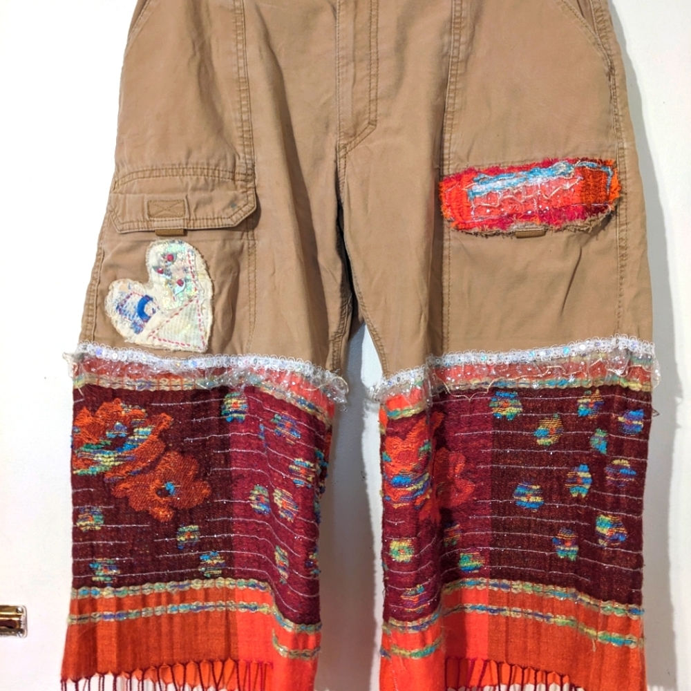 OOAK Bloomers Crop Handmade Festival Boho Hippie Cottage Core Pants